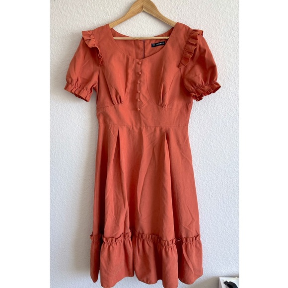 Sold🎉Shein orange dress - Picture 2 of 4